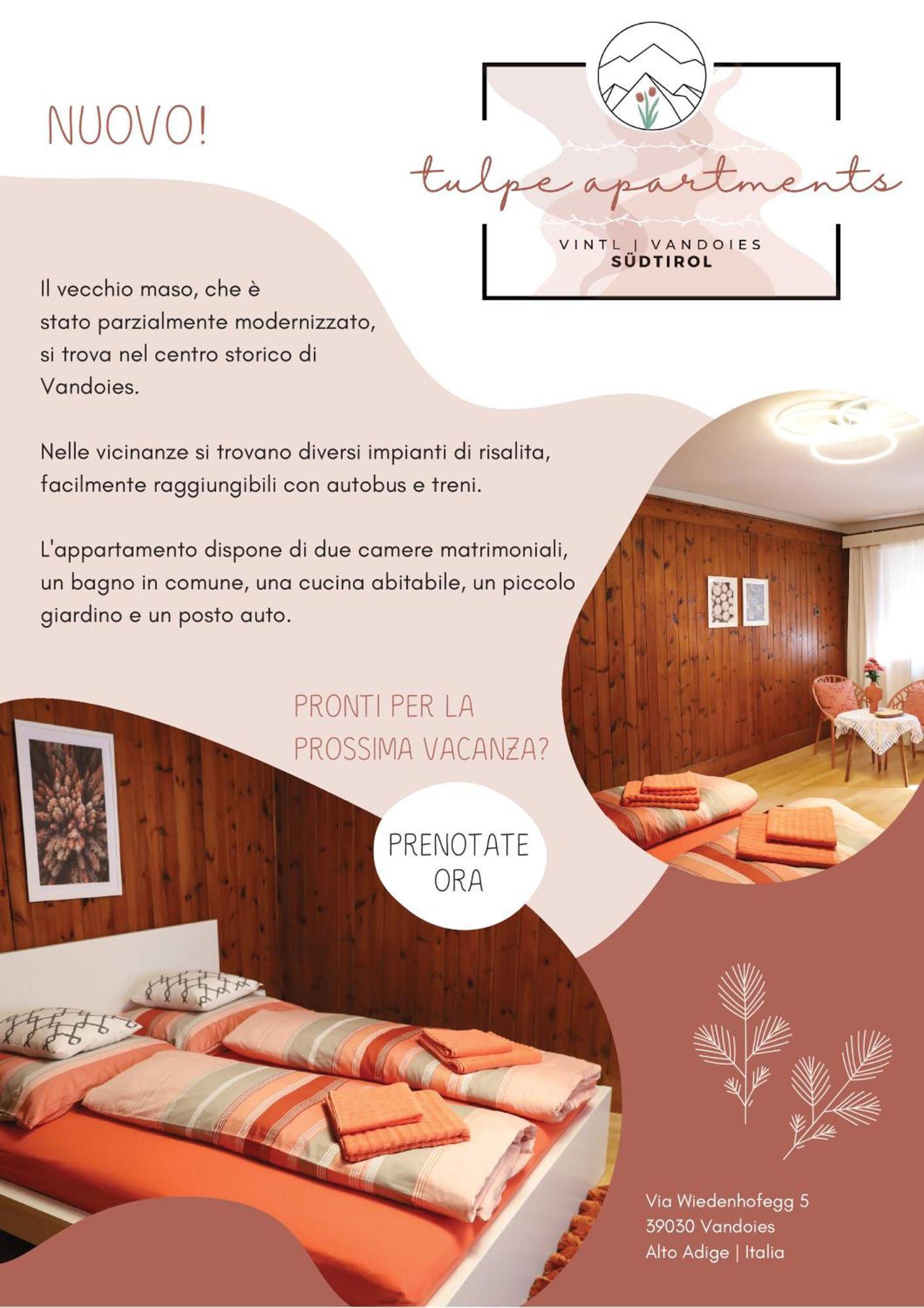 Tulpe Apartments Vandoies di Sotto  Екстер'єр фото